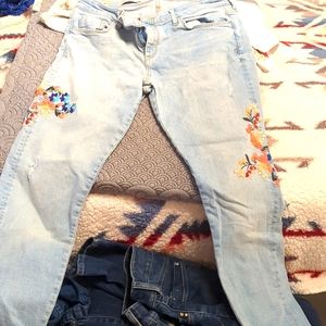 NWOT Pilcro and the Letterpress embroidery jeans sz 31